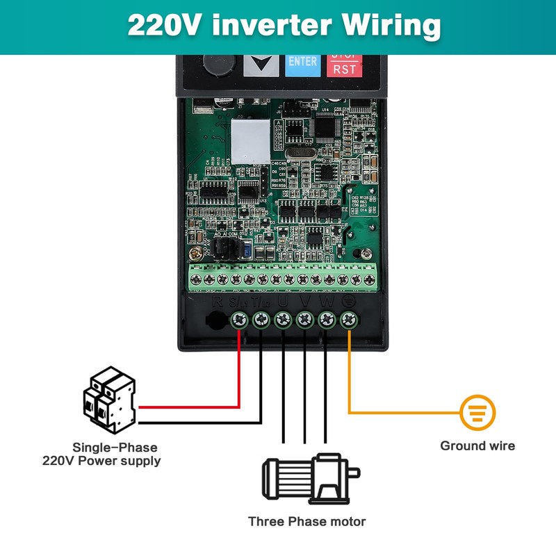 Frequency Converter, VFD Variable Frequency Drive, 220V 1.5KW 1 Phase
