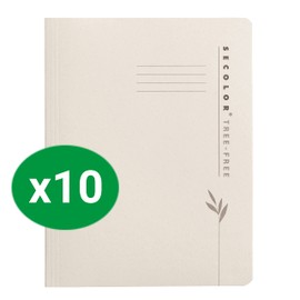 Jalema Tree Free 3813211 File Folder A4 with Filing Strips (Pack of 10) Natural Beige