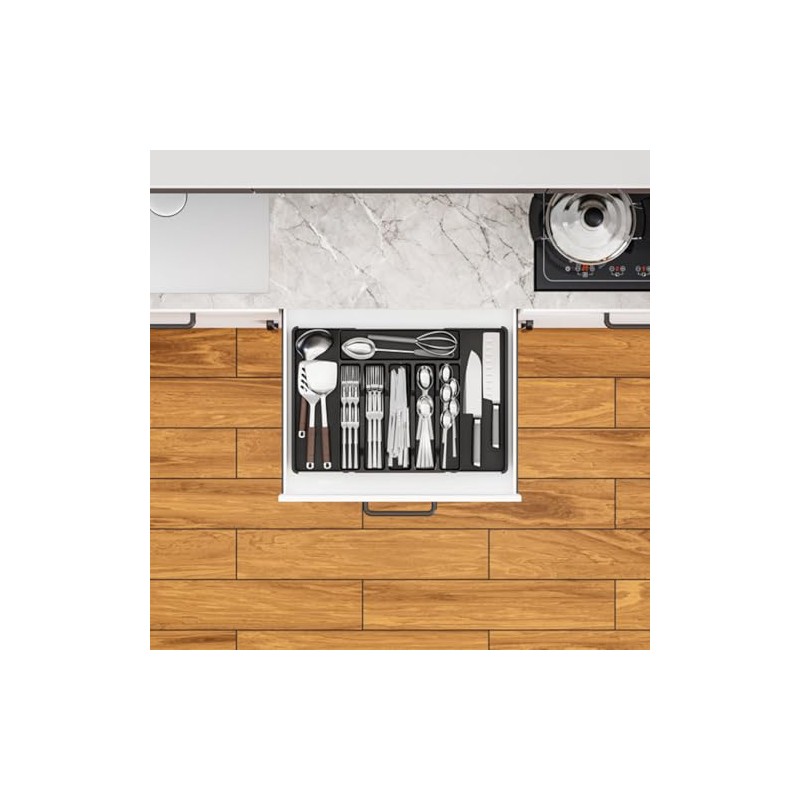 Kitchen Utensils Storage Organiser Expandable Kitchen Organiser Multi-Compartment Drawer Household