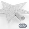 com-four® Weihnachtsbaumspitze Glitzer-Stern - Stern-Spitze für Weihnachtsbaum - Christbaumspitze für