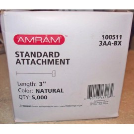 Amram Price Tag Gun Barb Fastener 3" Clear Standard Pin Label Attach Clothing 5000
