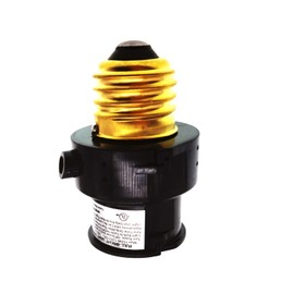 TWDRTDD Indoor/Outdoor Dusk-to-Dawn Light Control Socket,Automatic Dusk to Dawn Light Activated Socket Adapter for E26 E27 Base Lamps and Fixtures (Black,S-751)