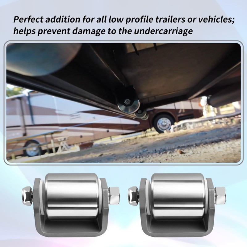 4 Pcs Steel Micro Rollers, 2 Inches Roller Heavy Duty