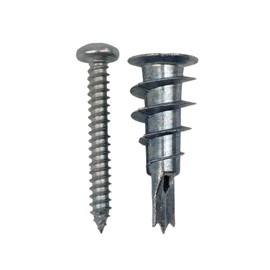 DOJA INDUSTRIAL | Plasterboard Dowel Metal | Duebel Size: 42 x 32 mm | Pack of 25 | Self-Tapping Screws + Plasterboard Dowels | Drywall Screw | Wall Plugs Plasterboard | Cavity Dowels | Drywall Dowels