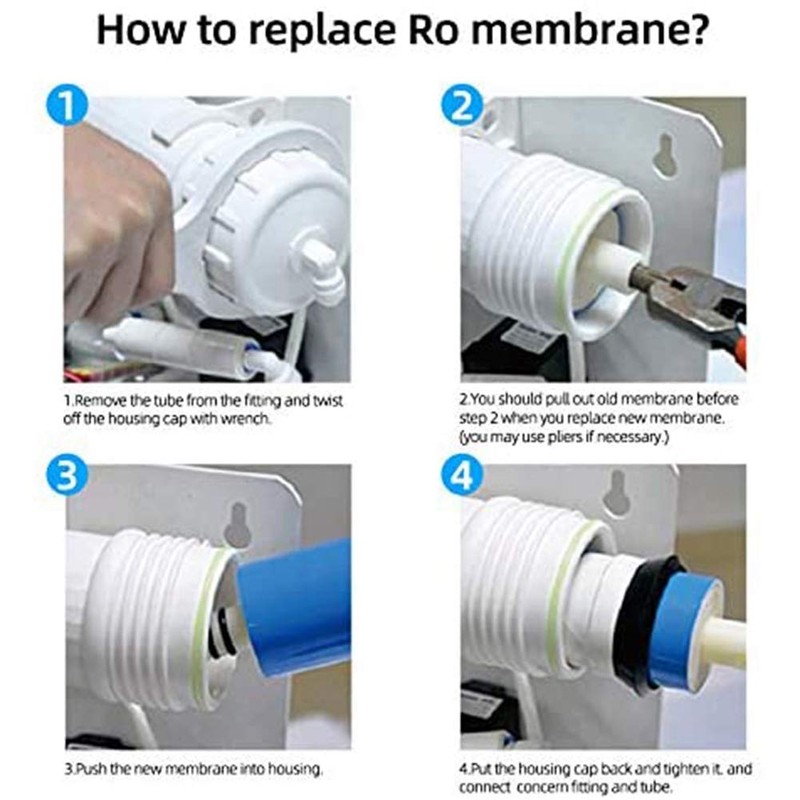 1812/2012 Reverse Osmosis Membrane Filter Housing 1/4 Quick Links Kitchen