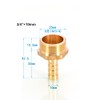 3 x Brass 10mm to 3/4" Male BSP Pipe Adapter