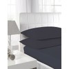 Textiles Direct Easy Care Polycotton Black Super King Size Fitted