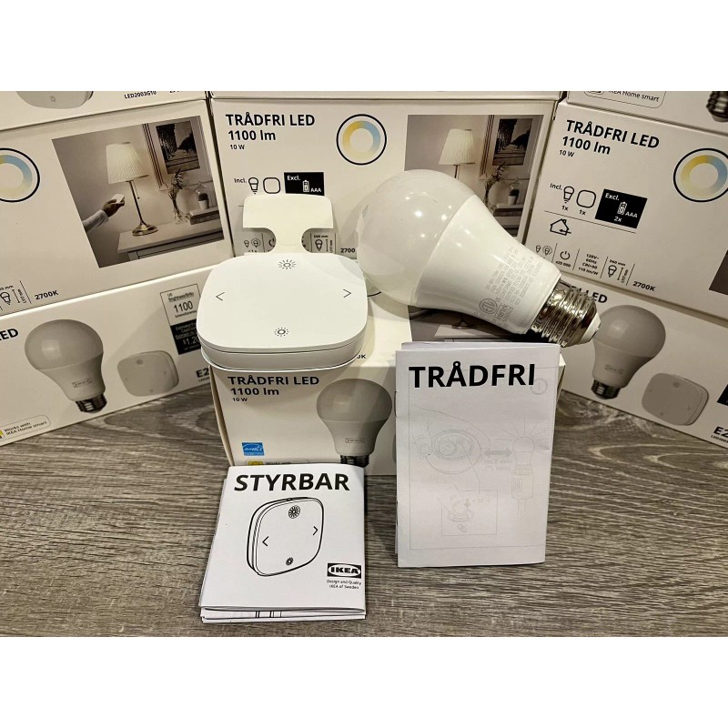 IKEA TRÅDFRI Kit, Remote control + LED BULD E26 1100