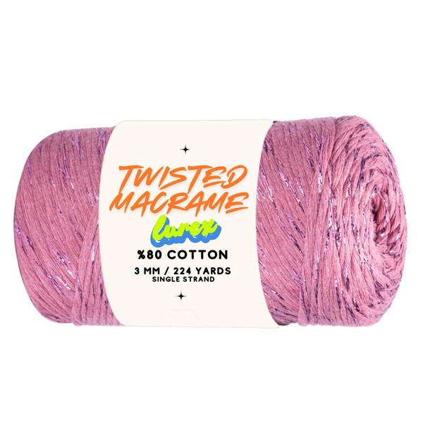 Art of Yarn Lurex Twisted Macrame Cord 250g 672 feet