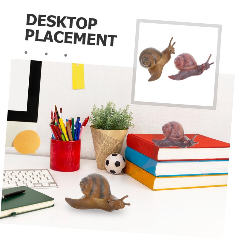 Kisangel Educational Snail Statues Simulation Animal Toys Snail Decorations Miniature