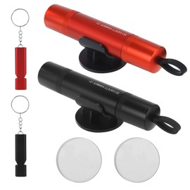 Pack of 2 Seat Belt Cutter, Emergency Hammer, Car, 2 in 1 Car Safety Hammer with Seat Belt Cutter, Black and Red