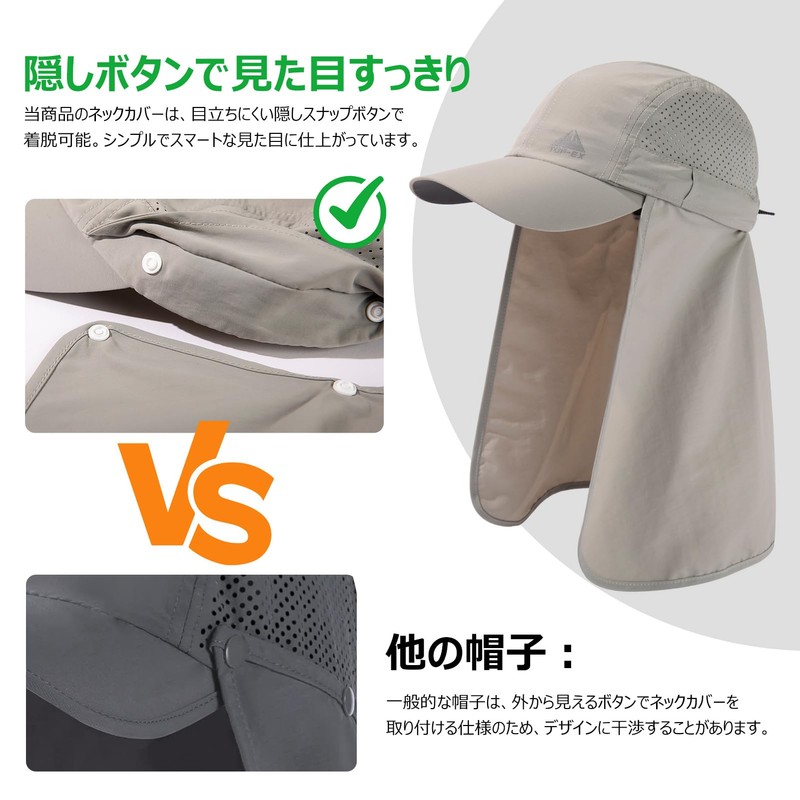 TOP-EX Large Size Cap, Sun Hat, UV Protection, UV Protection,