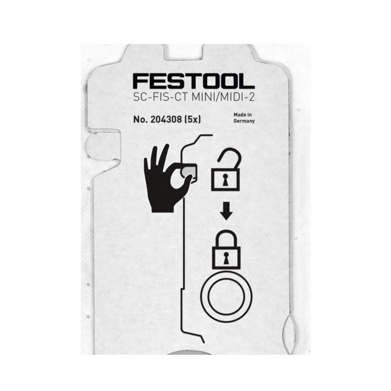 Festool 204308 CT Mini/Midi -2/5 Filter Bags