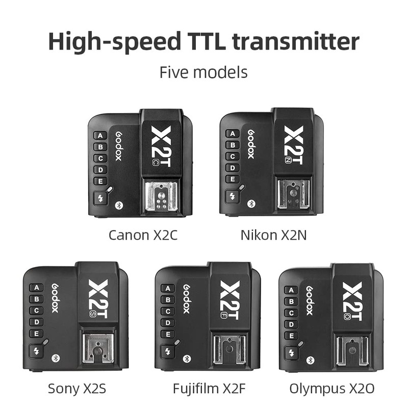 Godox X2T-F TTL 2.4G Wireless Flash Trigger for Fuji, Bluetooth