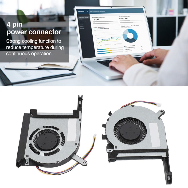 Laptop Cooling Fan 4 Pin Replacement Cooling Fan for ASUS