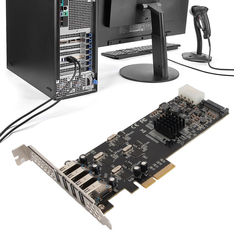 4 Port USB 3.0 PCIE Card 4 Dedicated 5Gbps Channels