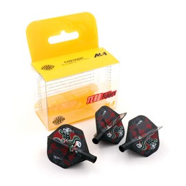CUESOUL TERO AK4 Dart Flights Forma estándar, diseño de ópera de Pekín, juego de 3 piezas
