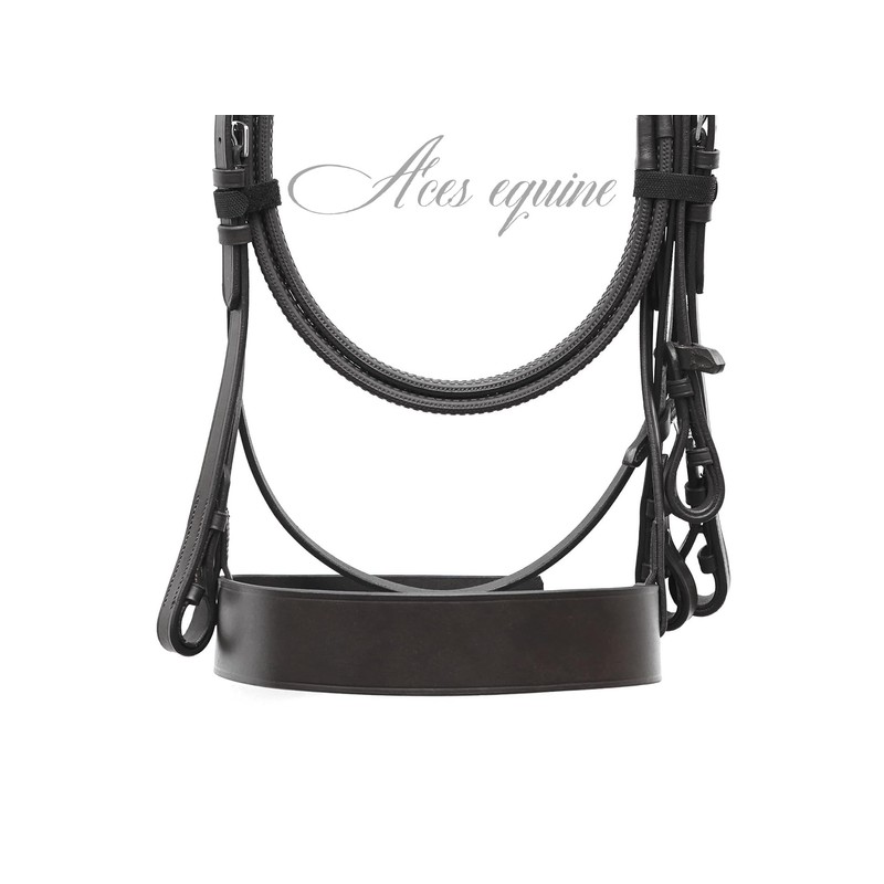 Aces Equine HUNTER BRIDLE WITH 2" NOSEBAND & 1" PLATED