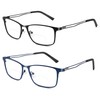 Pack 2 Bifocal Reading Glasses For men,Blue Light Blocking Computer