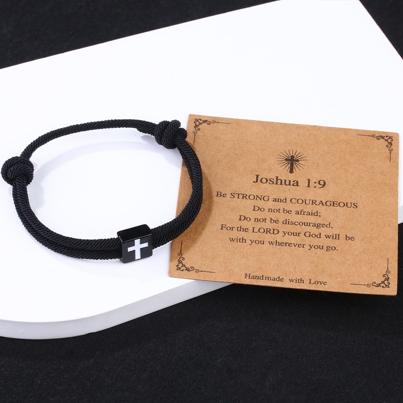 YIHOON Cross Bracelet Christian Easter Basket Stuffers for Teens Men