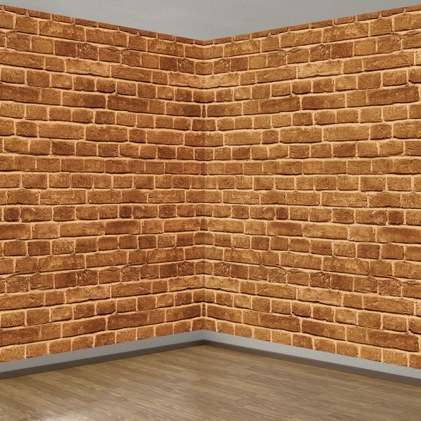 Capoda 6 Pcs 4.5 x 9 Feet Brick Stone Wall
