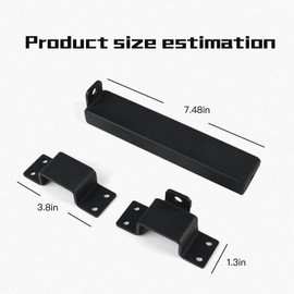 7.5"Heavy Duty Gate Latch for Wooden Fence,Gate Locks for Outdoor Fence, Adjustable Door Lock Latch with Padlock Hole, Fit for Barn, Shed, Courtyard, Interior & Outdoor Doors