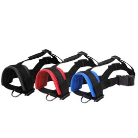 Lepark Head Strap Dog Muzzle Prevent from Taking Off by Paws for Small,Medium and Large Dogs(S/Red)