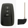 OTOTEC 2Pcs Remote Key Blank Blades TOY40 Uncut Emegency Key