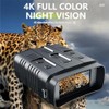 Night Vision Goggles, 4K Binoculars with Camera, 3'' Hd Screen,