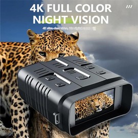 Night Vision Goggles, 4K Binoculars with Camera, 3'' Hd Screen, 10X Digital Zoom, Photo Albums Can Be Viewed Through Night Vision Goggles or Mobile Phone App for Hunting, Camping, Travel