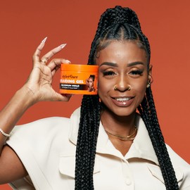 Red by Kiss Braiding Gel Maximum Hold Styler Fixer for Box Braids & Cornrows, Hydrating, Conditioning, Long-Lasting Frizz Control, 4C Moisturizing, Nourishing High Shine, No Flake (6 fl. oz.)