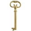 Vintage Universal Skeleton Furniture Cabinet Key Lock Polished Brass Plated