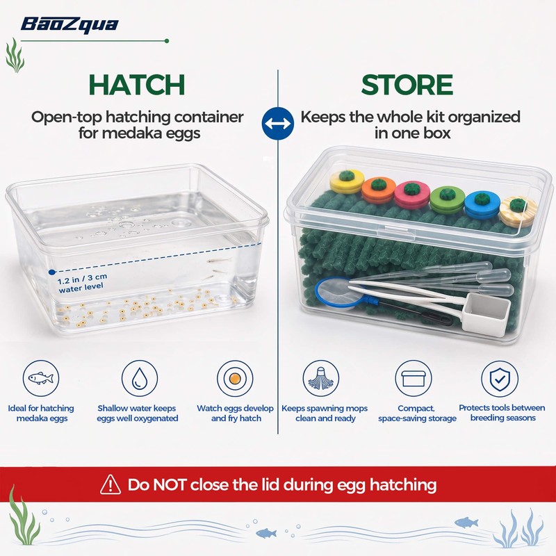 BaoZqua Medaka Spawning Mop Kit, 10 Floating Egg Collectors with