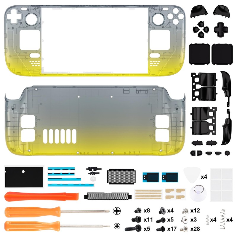 eXtremeRate Carcasa Compatible con Steam Deck LCD Accesorios Placa de