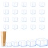 Mardatt 20Pcs 3/4" x 3/4"(20x20mm) Square Rubber Chair Leg Tips