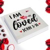 Christian Desk Decor, Rustic I Am Loved Scriptures Wooden Sign