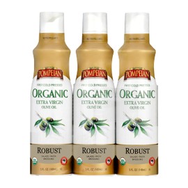 Pompeian USDA Organic Extra Virgin Olive Oil Non-Stick Cooking Spray, No Propellant, 5 Fl Oz, Pack of 3