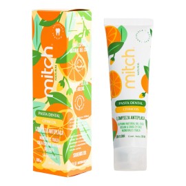 Pasta Dental Natural Mitch de Cítricos 100ml Antiplaca Sin Flúor
