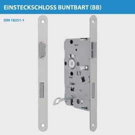 lockzz Mortice Lock Deadlock Left for Room Door Latch + Latch