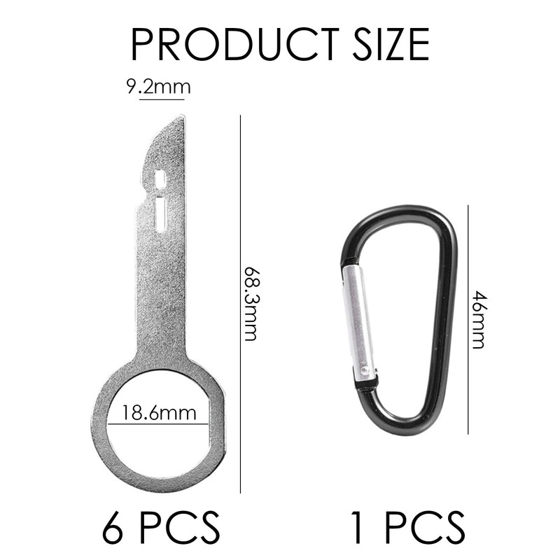 XMNIVATE 6 Key Extractor Kits, 1 Carabiner, Radio Removal Key,