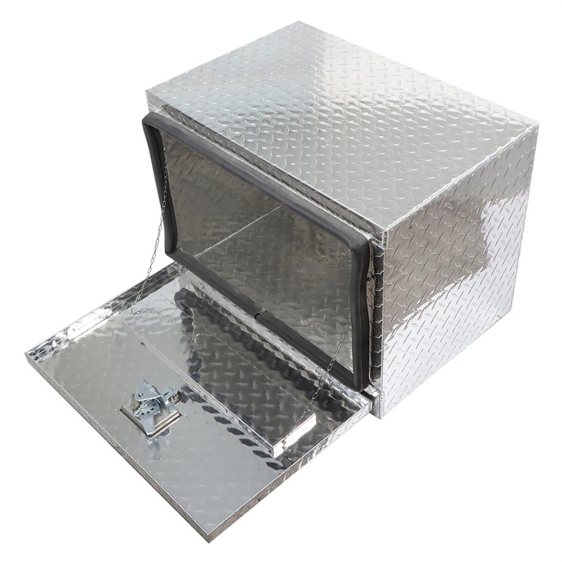 Thomletha 24-Inch Silver Aluminum Tool Box with Lock and Key,