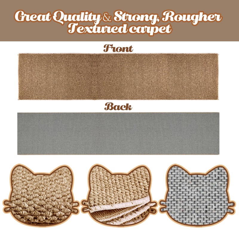 80"x15.7" Cat Wall Scratching Mat, Extra Large Cat Climbing Carpet
