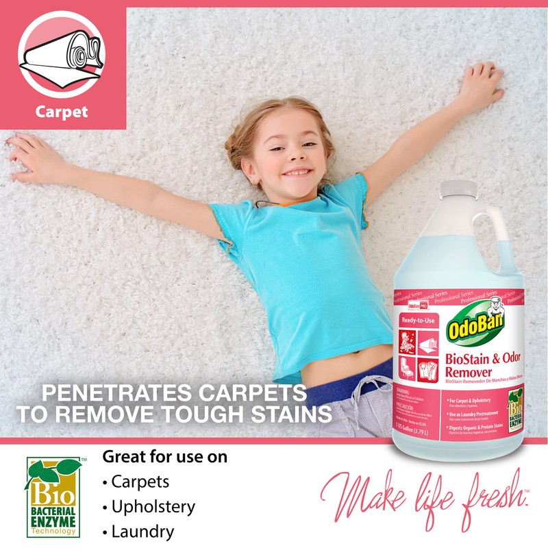 OdoBan Professional Cleaning and Odor Control Solutions, Ready-to-Use Biostain and