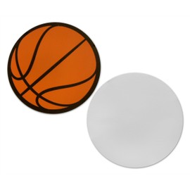 Novel Merk Sports Ball Vinyl Stickers - 3” Round Individual Decals for Laptop, Water Bottle, Party Favors, & Decor - Waterproof (Basketball 1 Pack)
