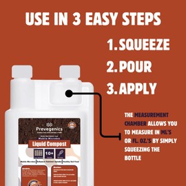 Liquid Compost | (32 fl. oz.) | Worm Tea with Trace Minerals, Vitamins, and Aerobic Microbes | Improves Soil Health, Mobile Microbes, and Enhance Nutrient Uptake