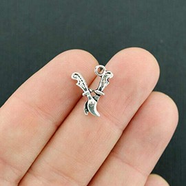 Set 50 Garden Tool Charms Antique Silver Tone Pruning Shears 2 Sided - Charms Pendants DIY for Necklace Bracelet Jewelry Making
