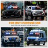 XRIDONSEN 34 inch Emergency Visor Police Lights 40 LED Red