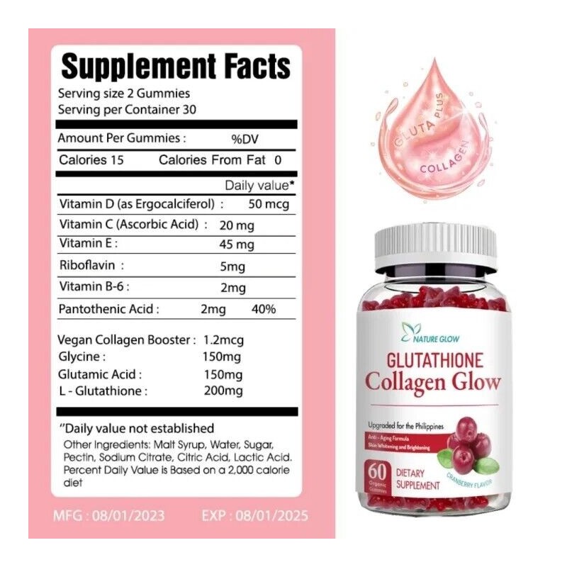Nature Glow 2 Bottles Nature Glow Glutathione Collagen - Strawberry