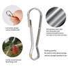 Rybtd 50PCS Flag Pole Clips 50MM Metal Lanyard Snap Spring