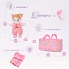 OUOZZZ Baby Doll with Carry Bag and Doll Accessories, Pink,